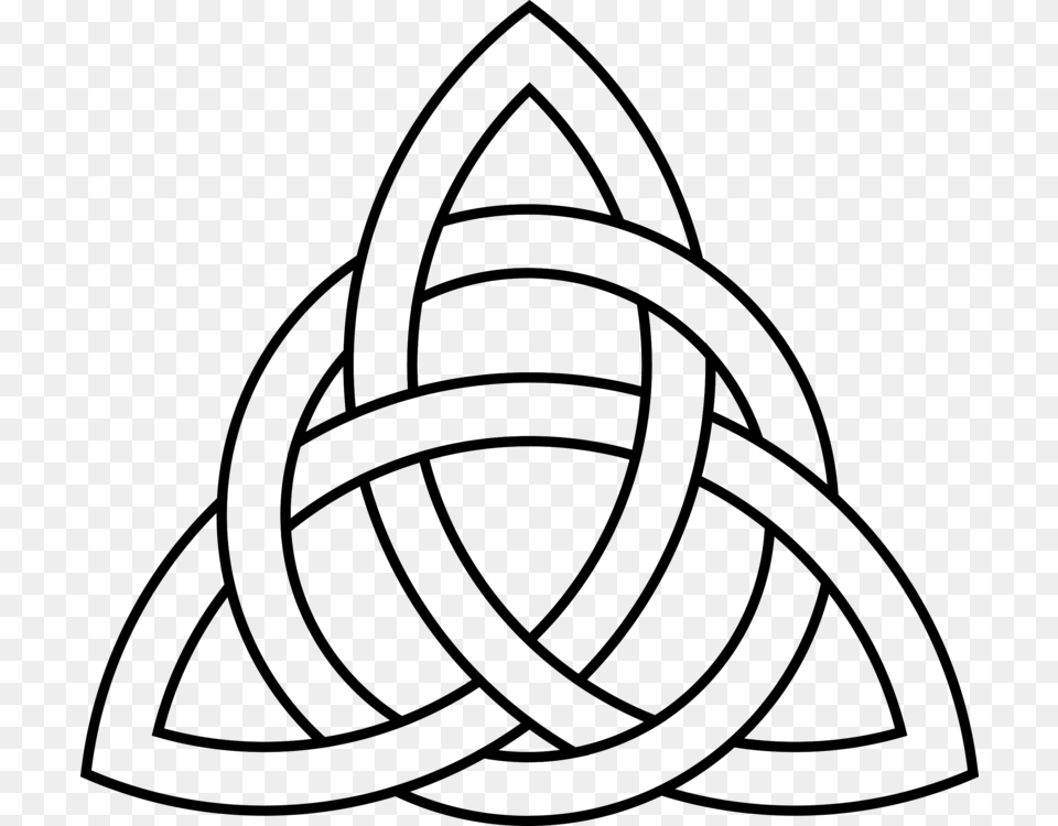Celtic Knot Drawing Celts Triquetra, Gray Free Transparent Png