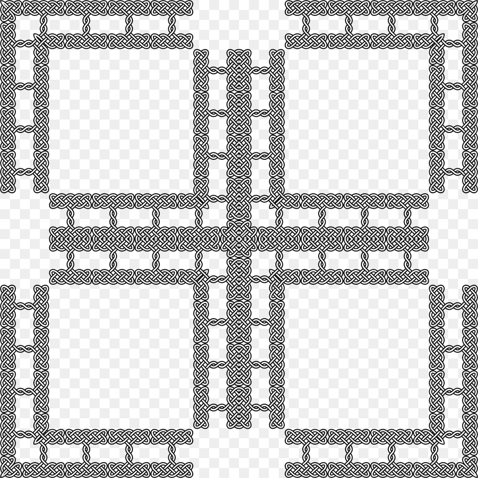 Celtic Knot Frame 12 Clip Arts Hamburger Pixel Art Minecraft, Gray Png