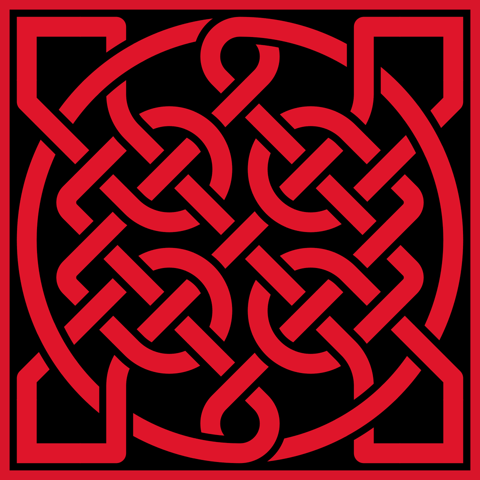 Celtic Knot Insquare 39crossings Red On Black Clipart, Dynamite, Weapon, Pattern Free Transparent Png