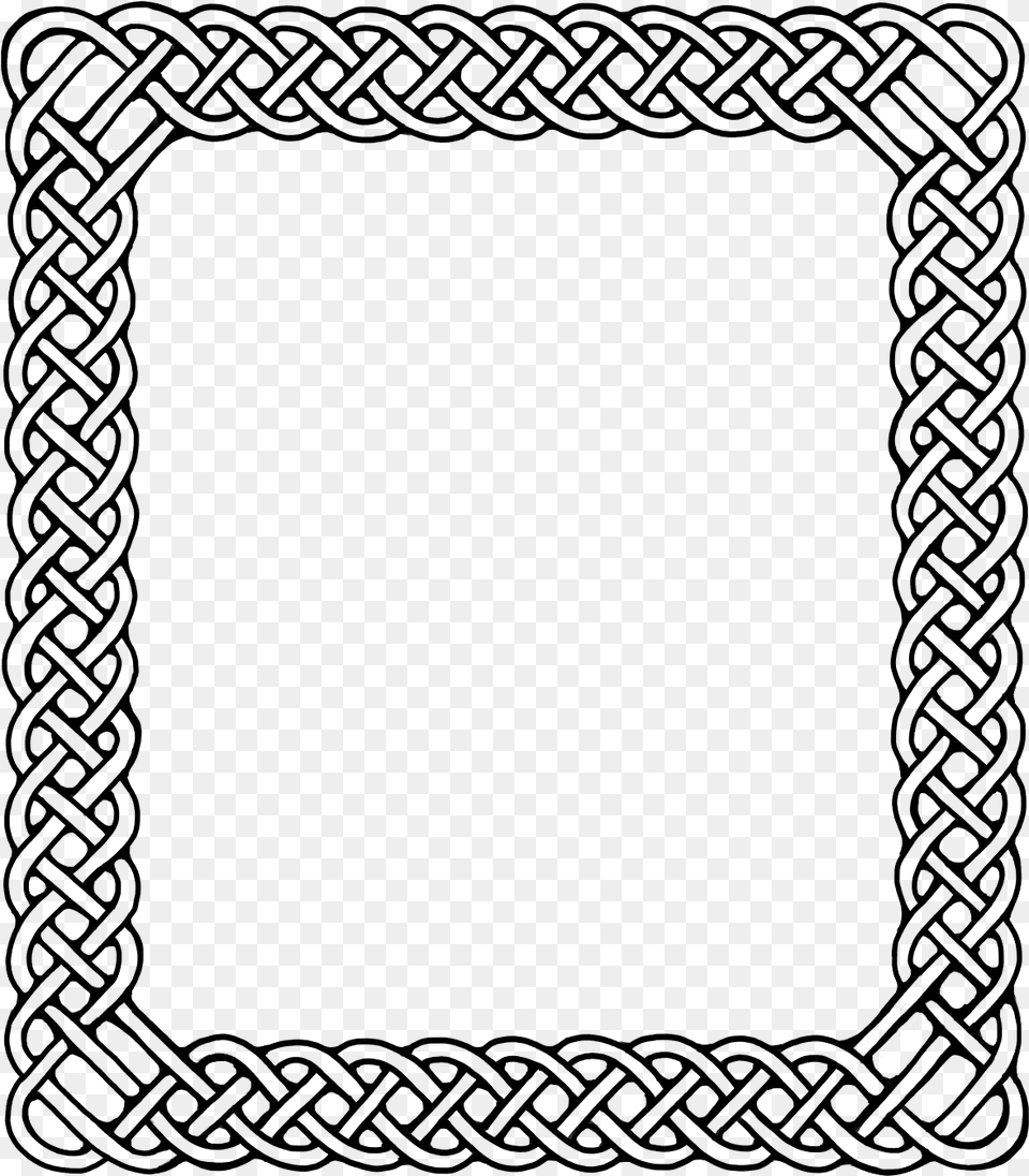 Celtic Knot Knotting Border Fantasy Watkanjewel Clipartall Knot, Silhouette, Gray Png