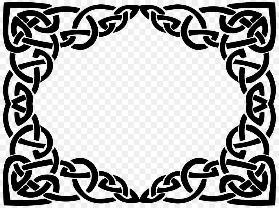 Celtic Knot Line Art Frame Clipart, Accessories Png