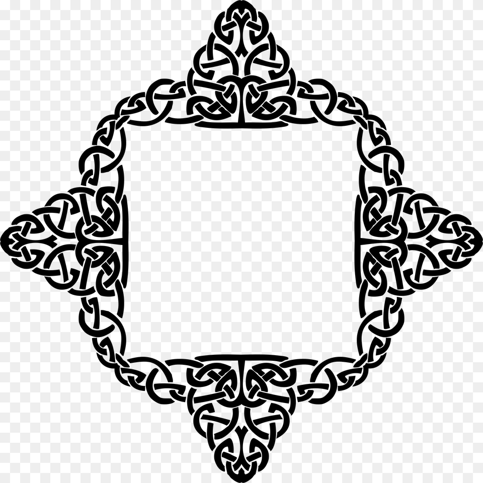 Celtic Knot Line Art Frame Icons, Gray Free Png Download