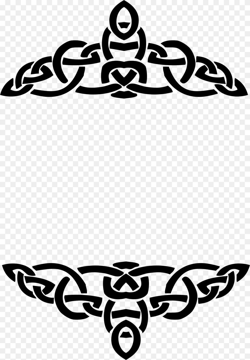 Celtic Knot Line Art Frame Icons, Gray Free Png