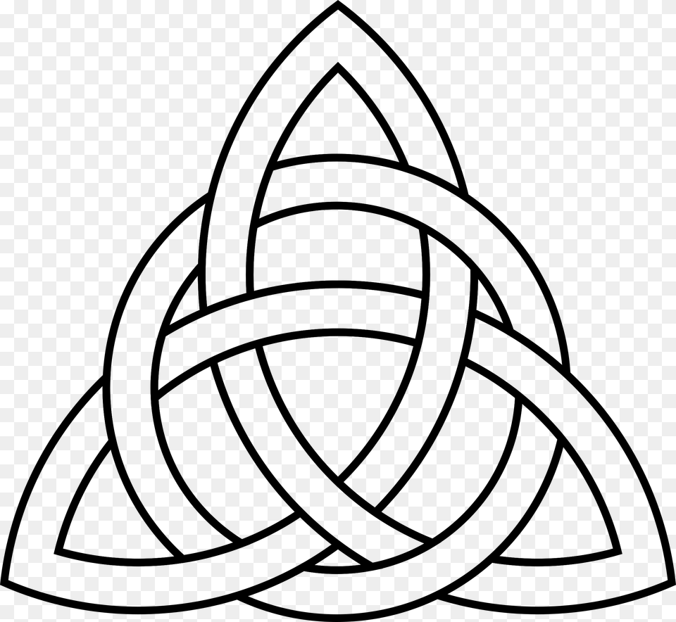 Celtic Knot Triangle, Gray Free Png Download