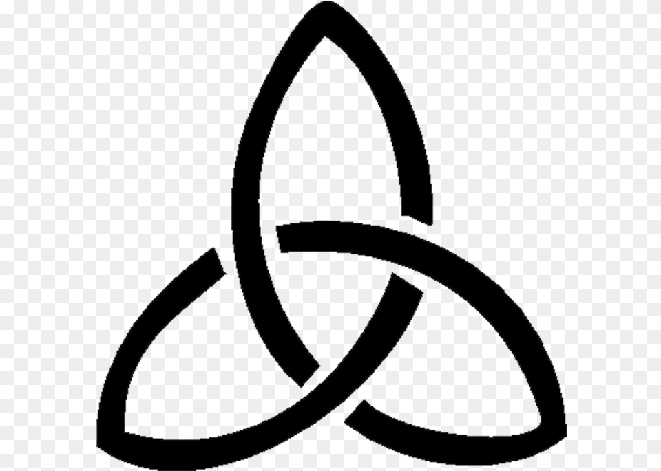 Celtic Knot Triquetra Symbol Simple Trinity Knot, Gray Png Image