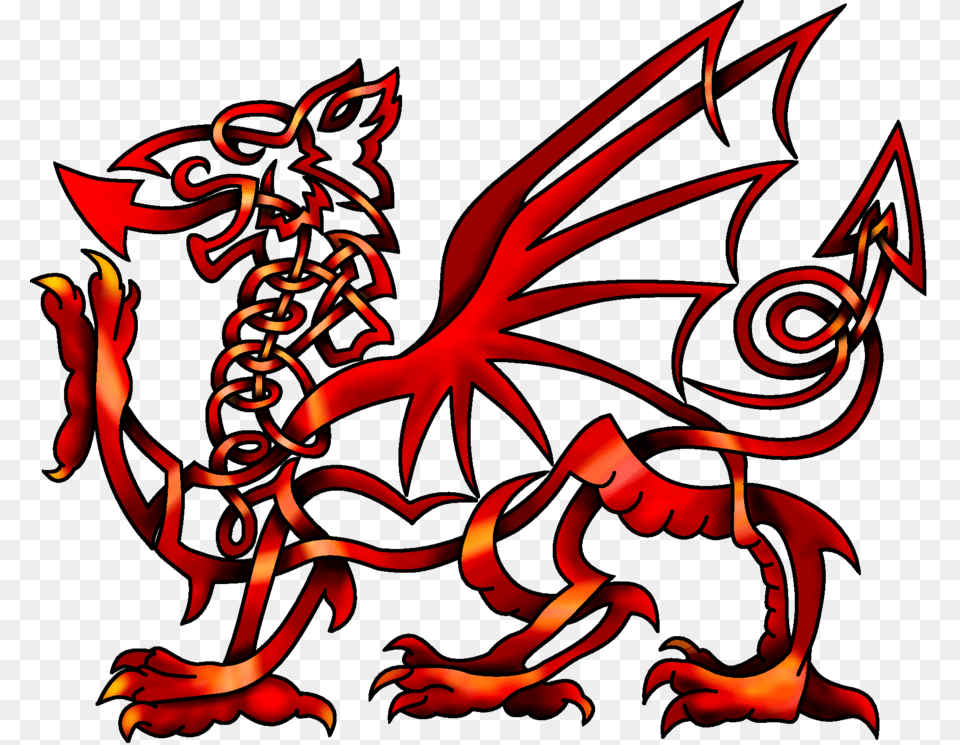 Celtic Knot Welsh Dragon Png Image