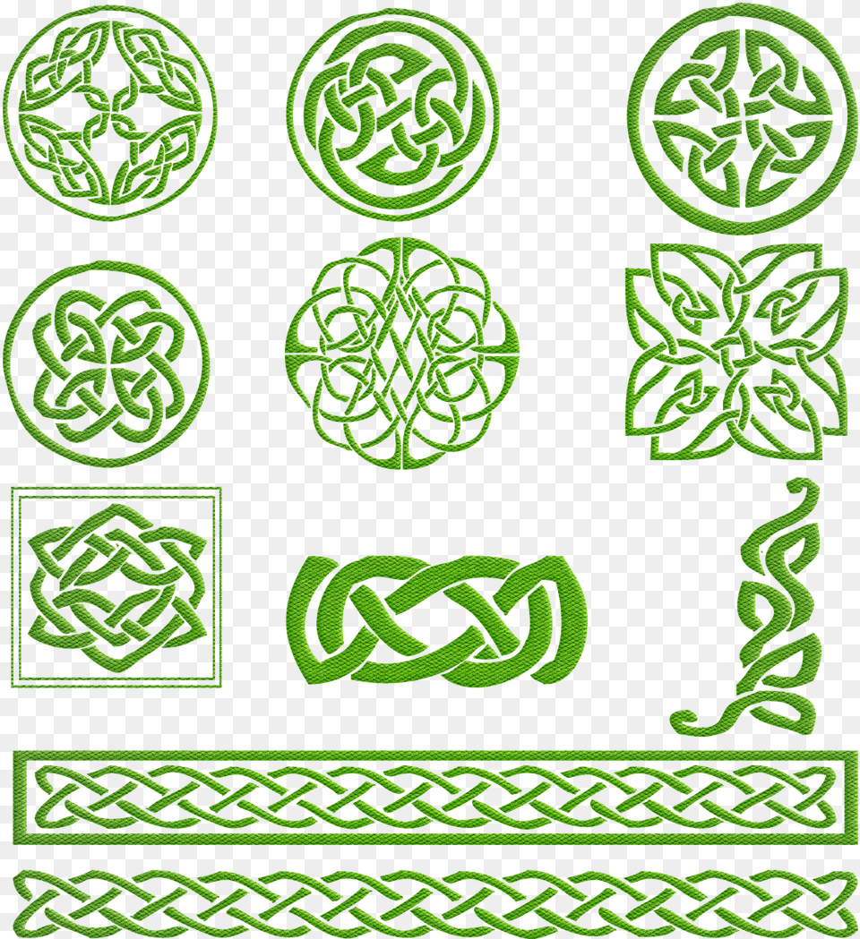 Celtic Knots Celtic Symbols Borders Celtic Irish Keltsk Symboly, Pattern, Knot, Green Free Png