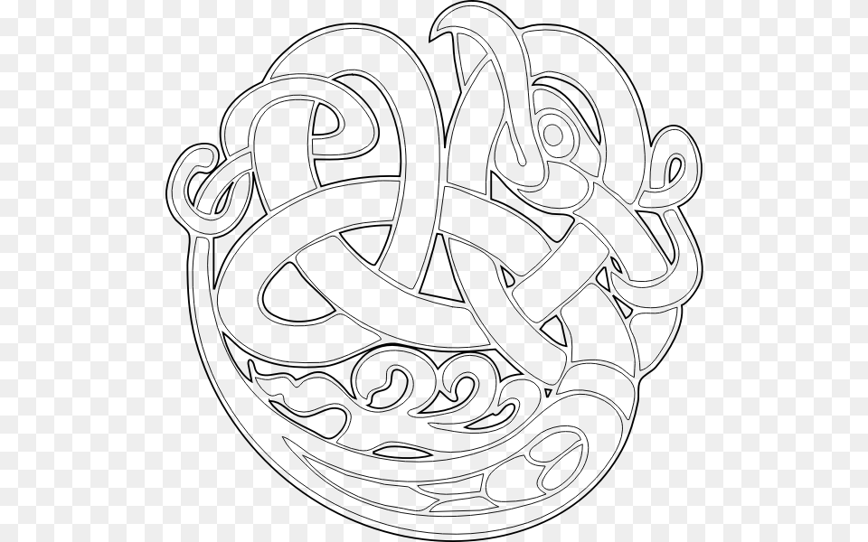 Celtic Ornament V1 By Merlin2525 Line Art, Gray Png Image