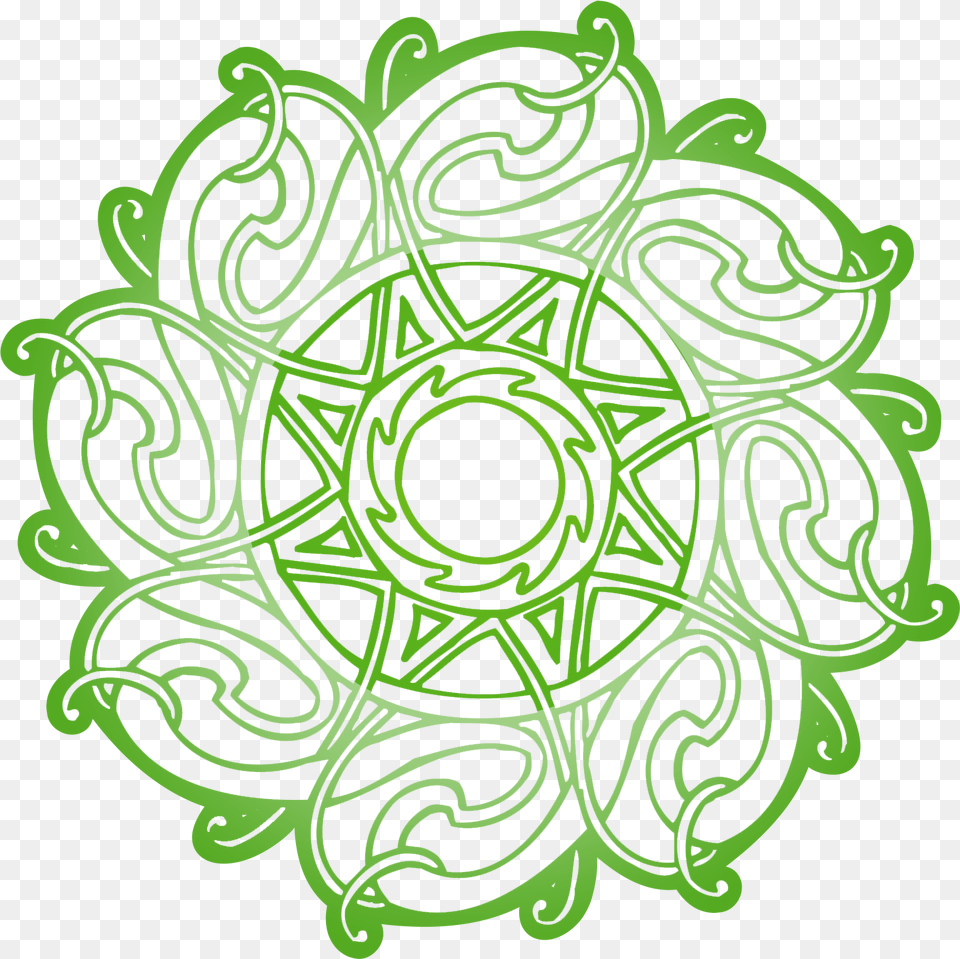 Celtic Ornament Vector Flower Ornament Vector Green, Sphere, Astronomy, Moon, Nature Free Png