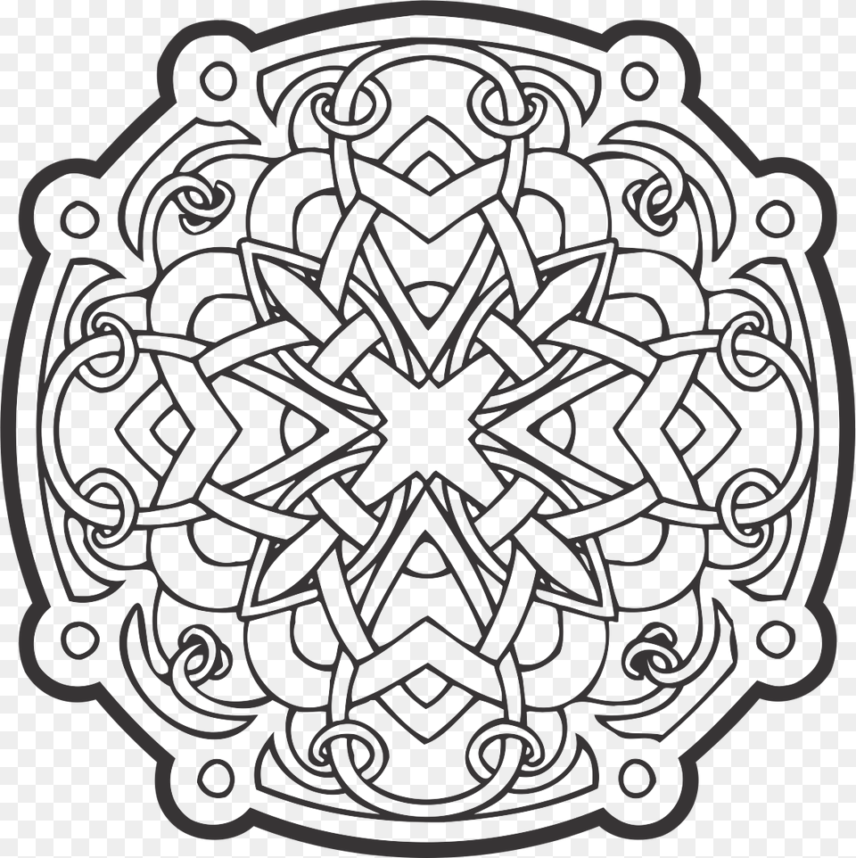 Celtic Ornament Vector Round Tracery Circle Ornament Vector, Pattern, Art, Floral Design, Graphics Free Png