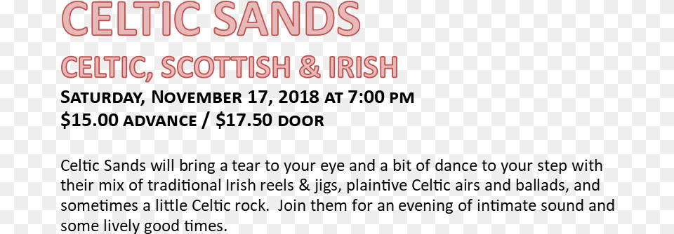 Celtic Sands, Text Free Png Download