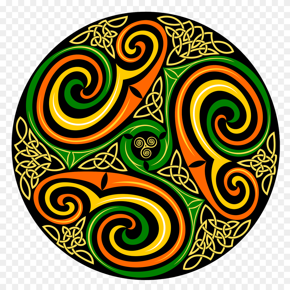 Celtic Spiral Clipart, Pattern Free Png