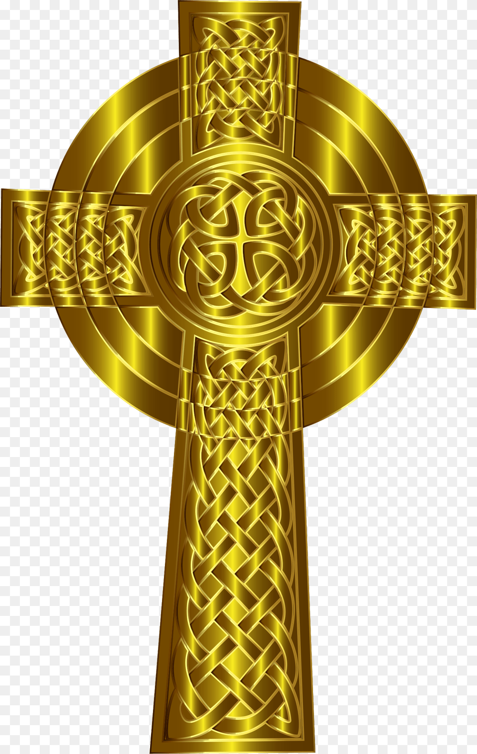 Celtic Sword, Cross, Symbol, Gold Png Image