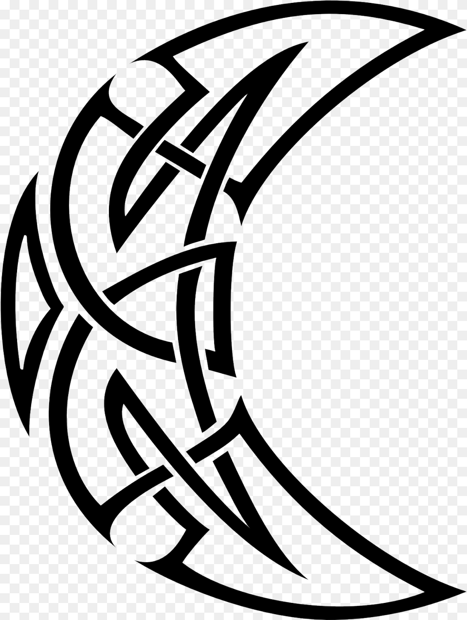 Celtic Tattoos Image Celtic Knot Crescent Moon, Symbol, Emblem, Outdoors, Night Png