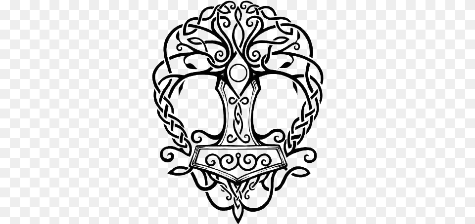 Celtic Tattoos Thor39s Hammer Tree Of Life, Emblem, Symbol, Art, Crib Free Transparent Png
