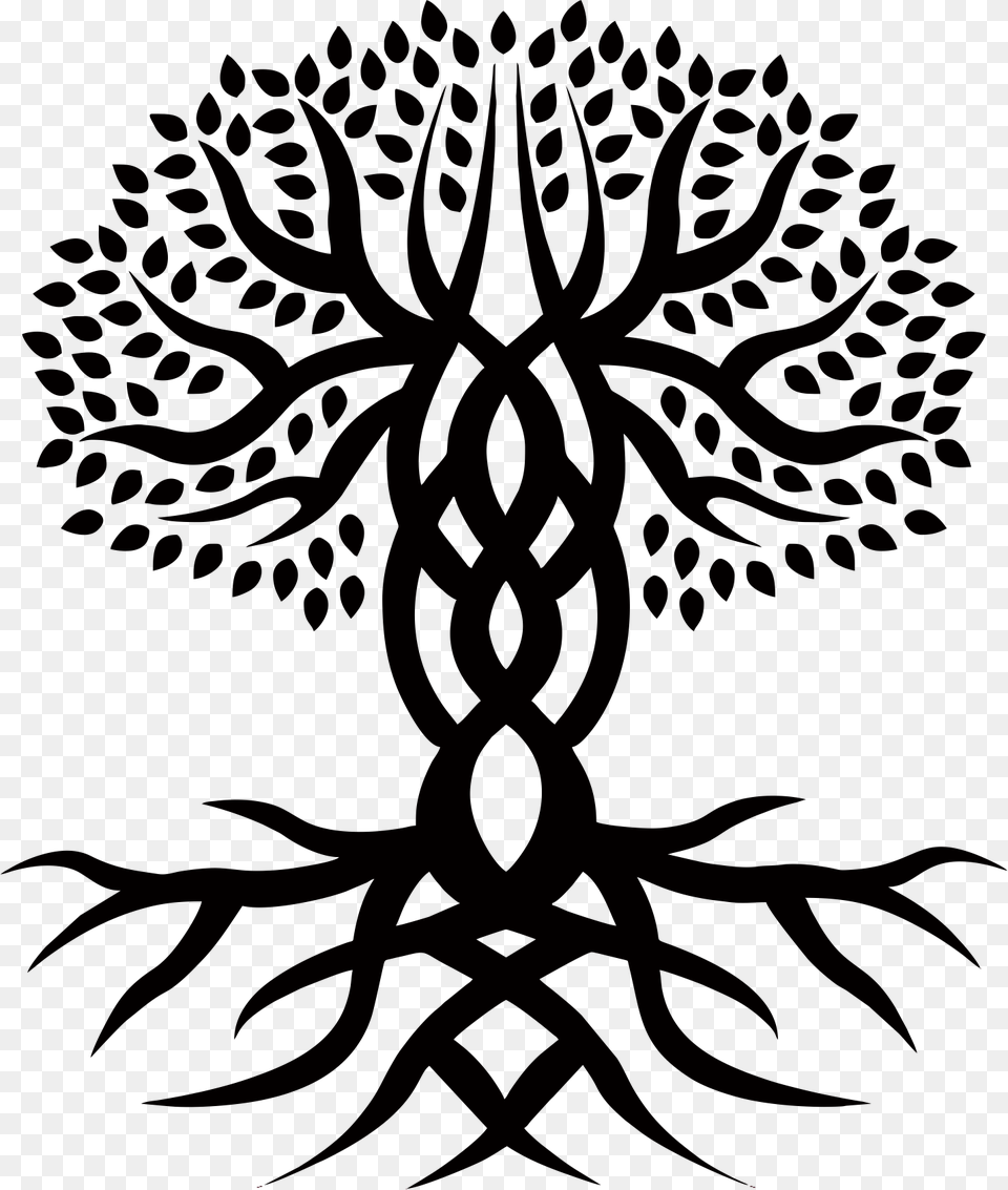 Celtic Tree Of Life, Stencil, Animal, Mammal, Panther Png Image