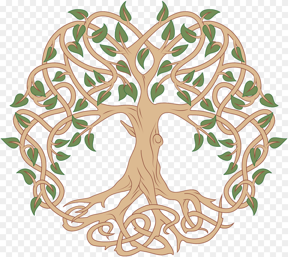 Celtic Tree Of Life Clipart Download Creazilla Tree Of Life Silhouette, Pattern, Person, Plant Png