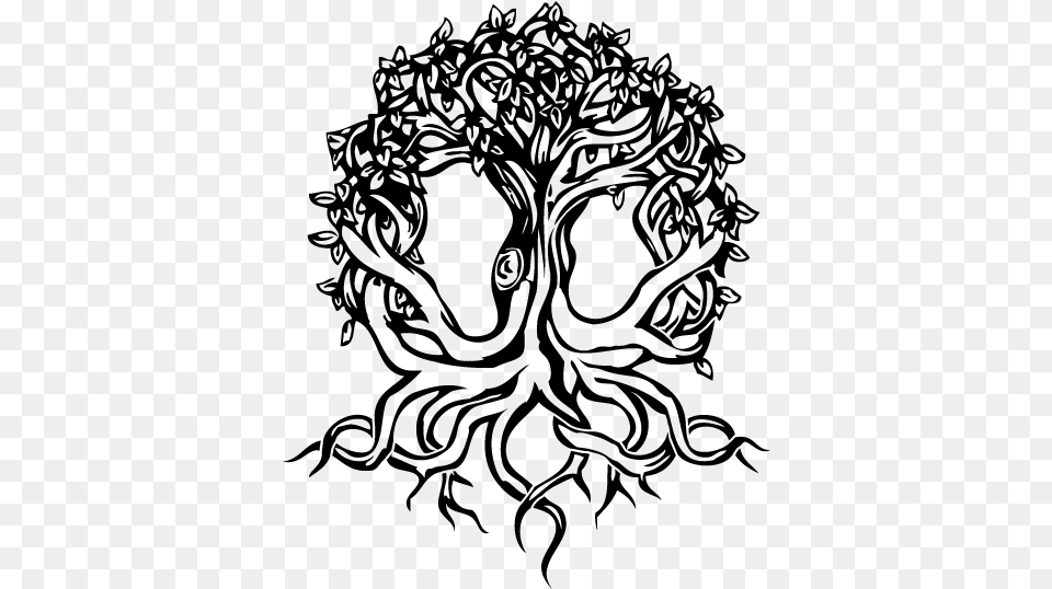 Celtic Tree Of Life Tattoo, Gray Free Png