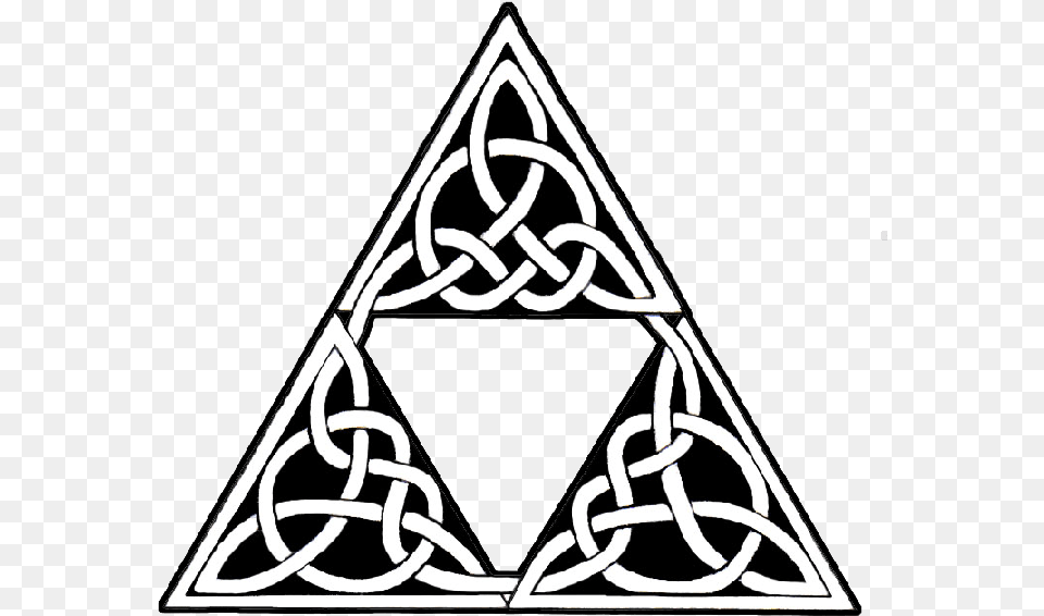 Celtic Tribal Triangle Tattoo Design Epic Triforce Free Transparent Png