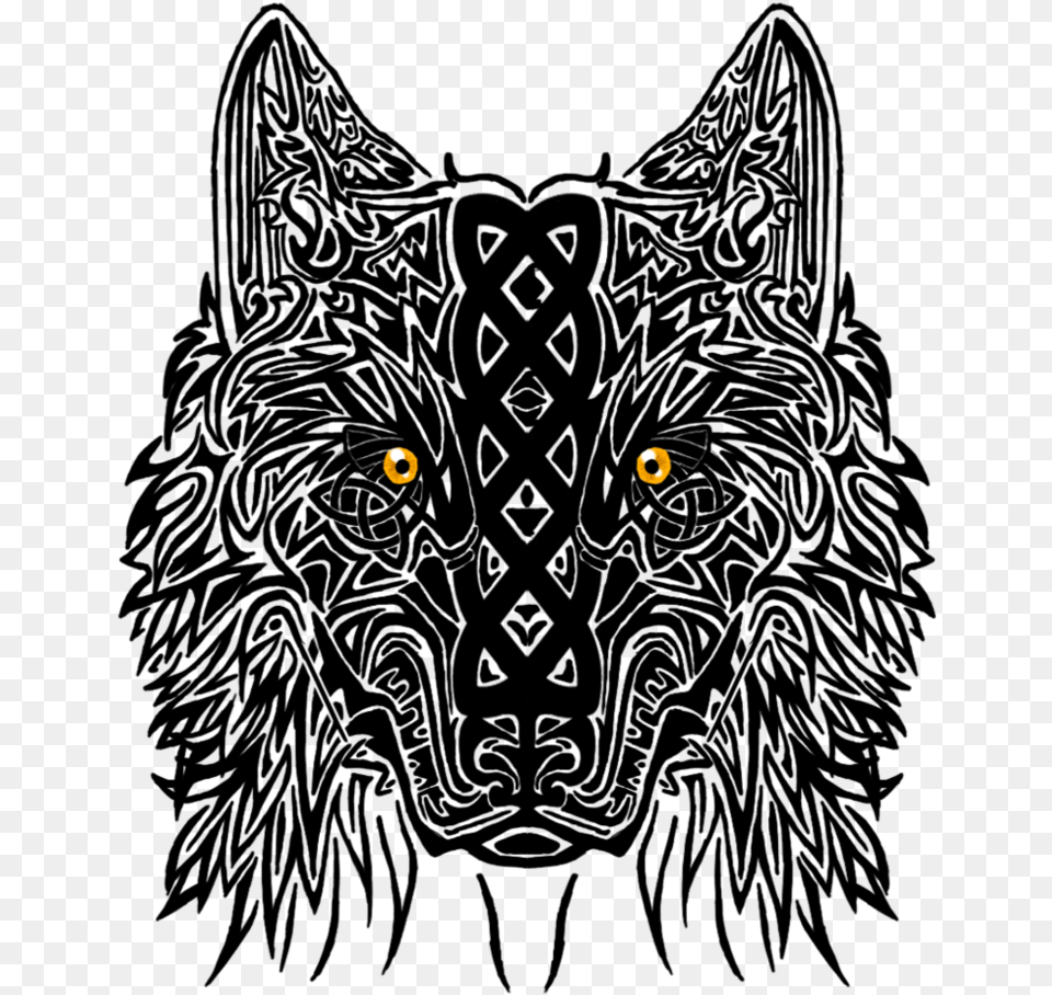 Celtic Wolf Tattoo By Dragonoir D4r5t4b Wolf Head Transparent Background, Emblem, Symbol, Accessories, Formal Wear Png