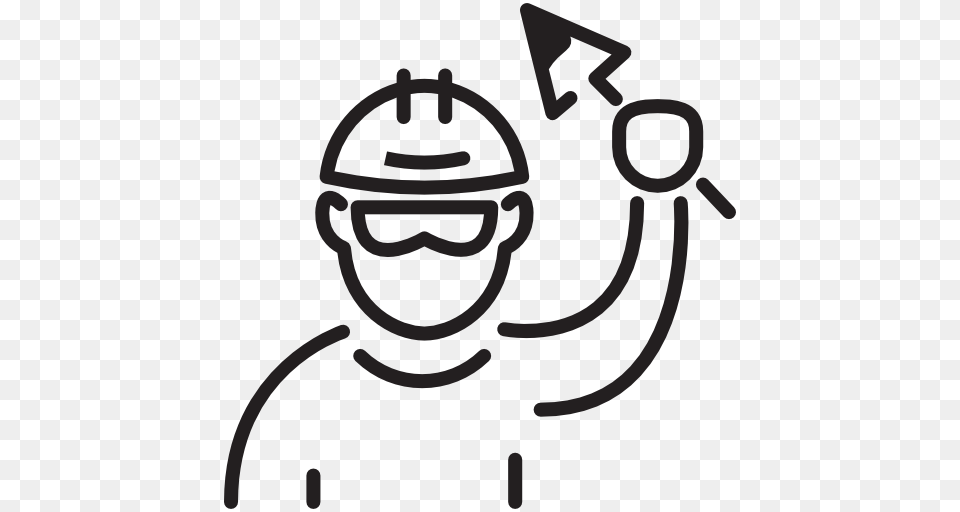 Cement Icon, Stencil, Helmet, People, Person Png Image