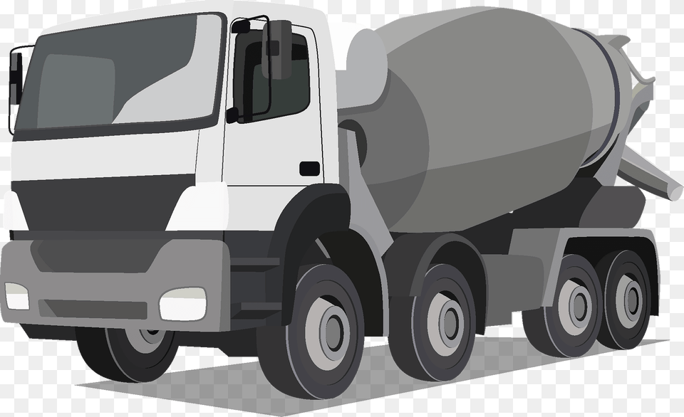 Cement Truck Clipart, Trailer Truck, Transportation, Vehicle, Machine Png Image
