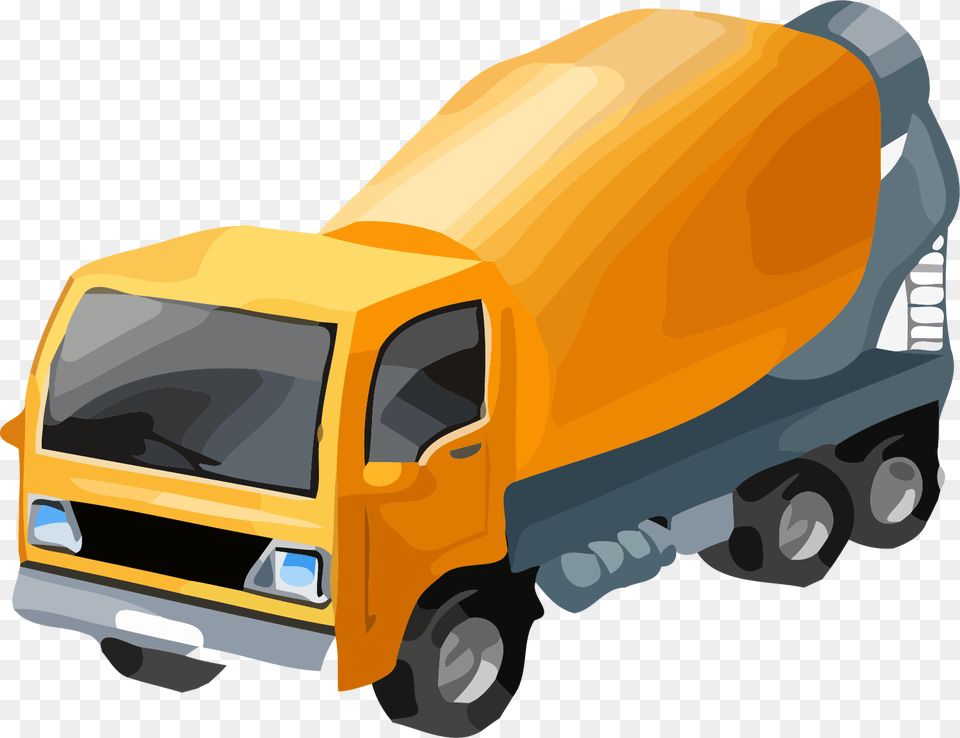 Cement Truck Mixing Basic Blue Clipart Cement Mixer Truck, Bulldozer, Machine, Transportation, Vehicle Free Transparent Png