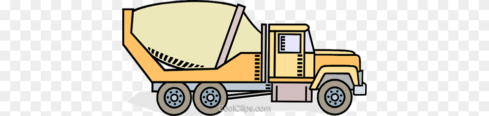 Cement Truck Royalty Vector Clip Art Illustration, Bulldozer, Machine, Transportation, Vehicle Free Png