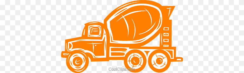 Cement Truck Royalty Vector Clip Art Illustration, Transportation, Vehicle, Car, Machine Free Png
