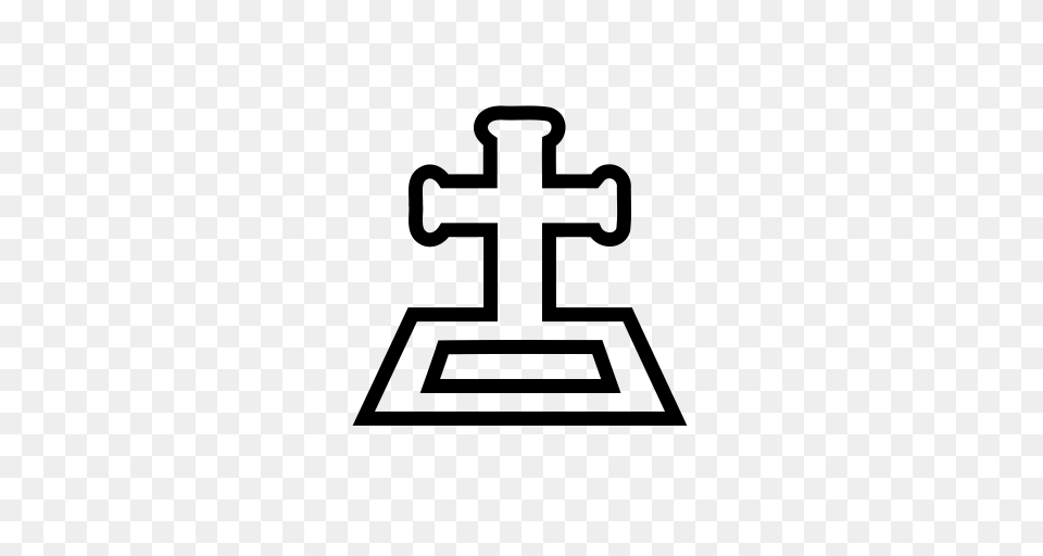 Cemetery Churchyard Gravestone Icon With And Vector Format, Gray Free Png