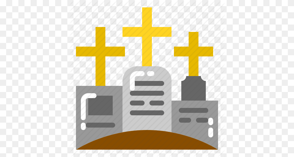 Cemetery Death Grave Graveyard Tombstone Icon, Altar, Architecture, Building, Church Free Png Download