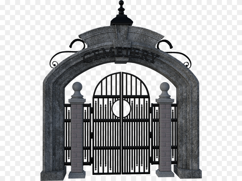Cemetery Entrance Gate, Arch, Architecture, Building Free Transparent Png