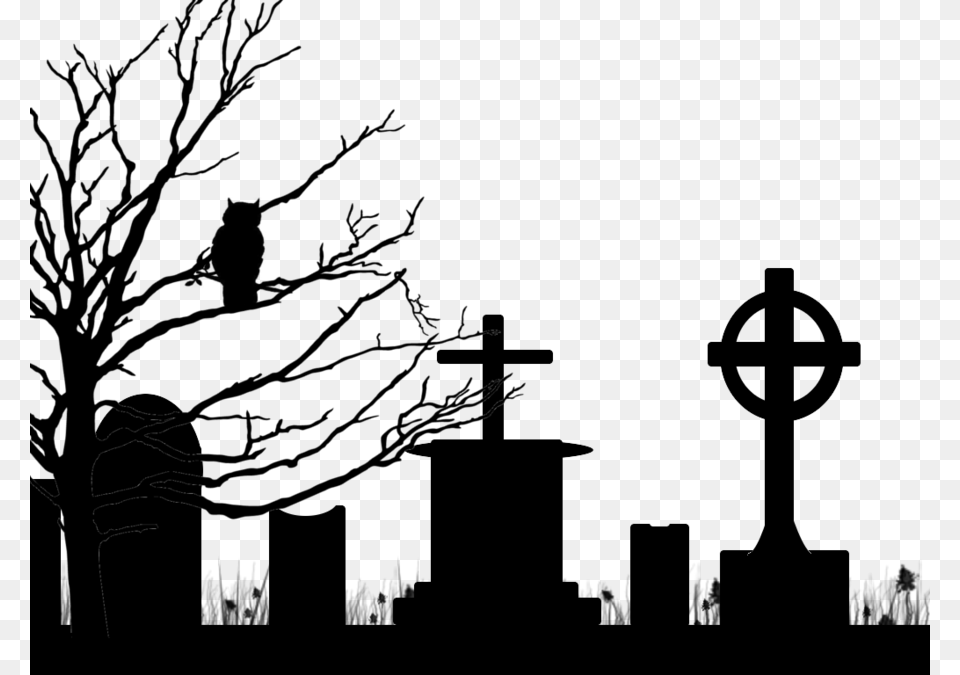 Cemetery Grave Clip Art Cemetery Clipart, Drawing, Silhouette Free Transparent Png