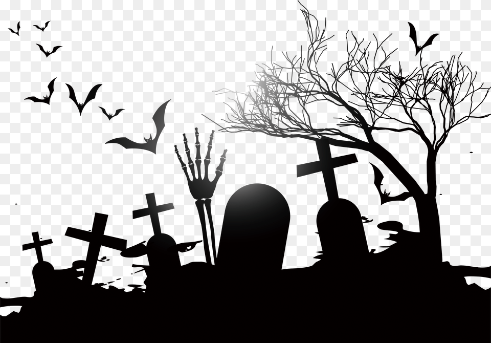 Cemetery Halloween, Lighting, Gray, Outdoors, Nature Free Png