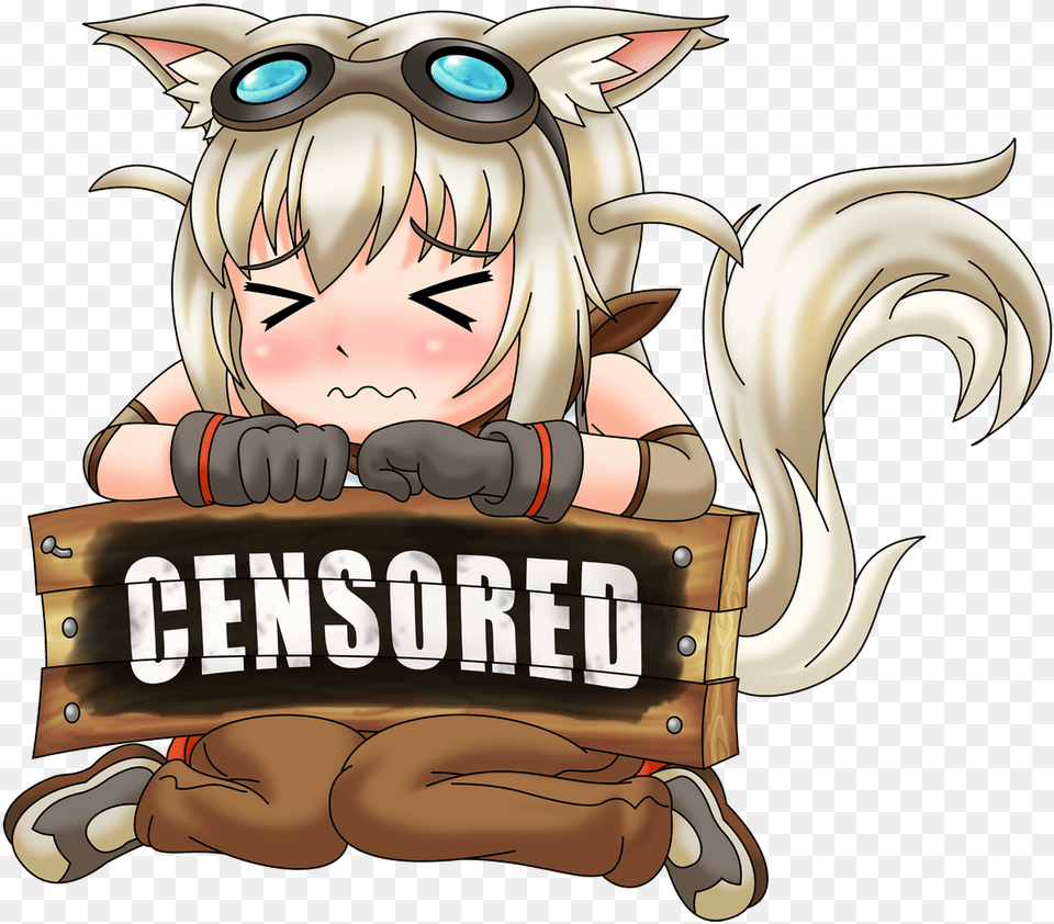 Censoredpng Gh0strec0n141 On Twitter Lily Lost Pause Chibi Lily The Fox Mechanic, Book, Comics, Publication, Face Png Image