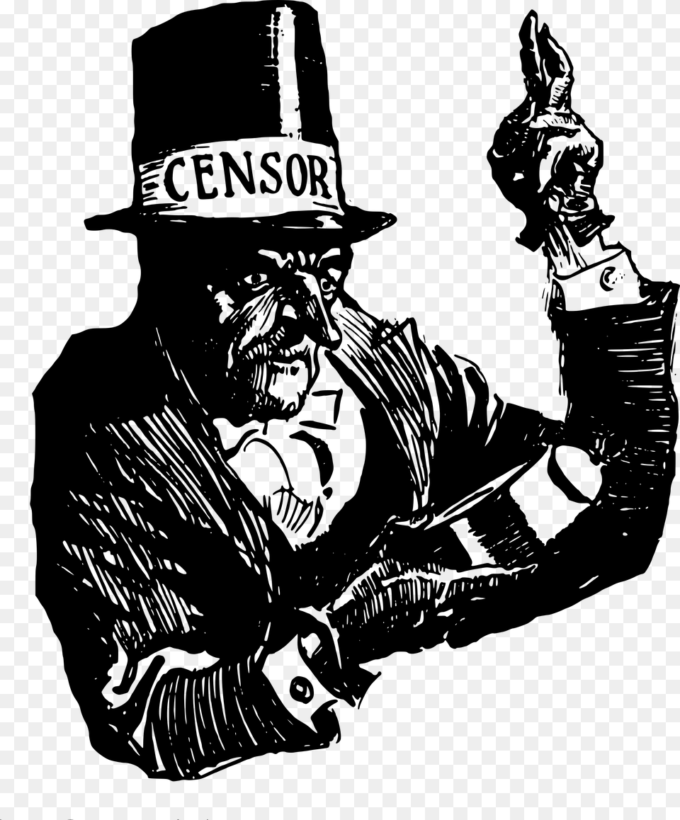 Censorship Is Like An Old Man Clip Arts Censorship Clipart, Gray Free Transparent Png