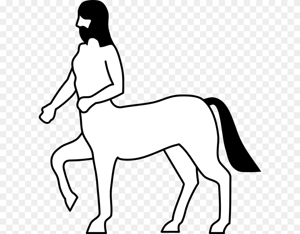 Centaur Greek Mythology Computer Icons Drawing Download Free, Silhouette, Stencil, Adult, Female Png