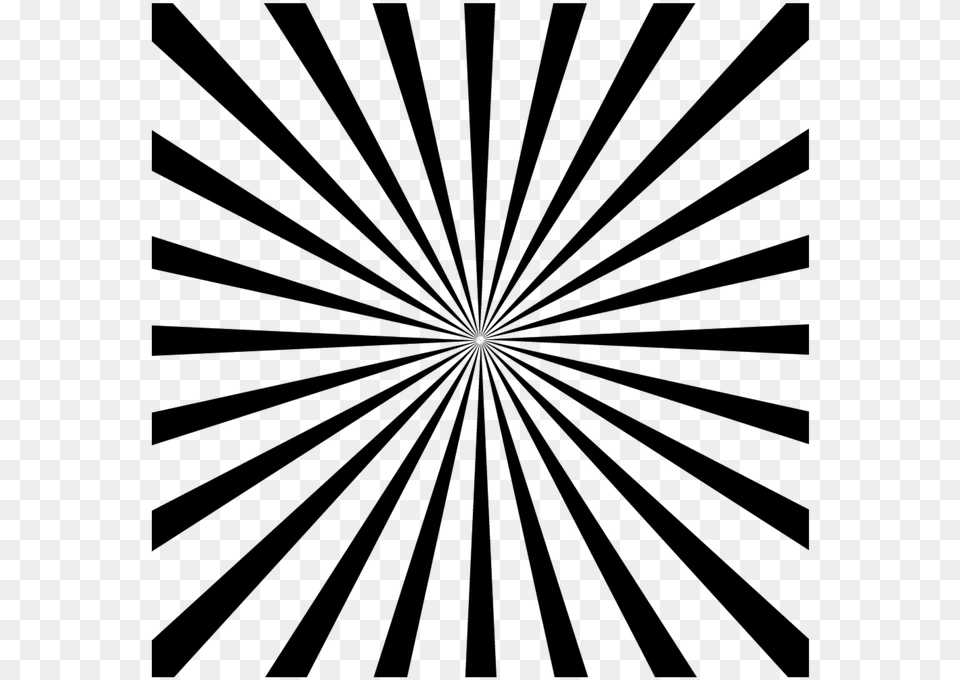 Center Rays Sun Optical Backgrounds Black And White Sunburst Vector, Gray Free Png
