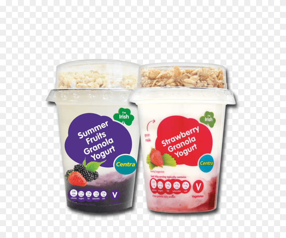 Centra Granola Yogurts Range, Dessert, Food, Yogurt, Cream Png