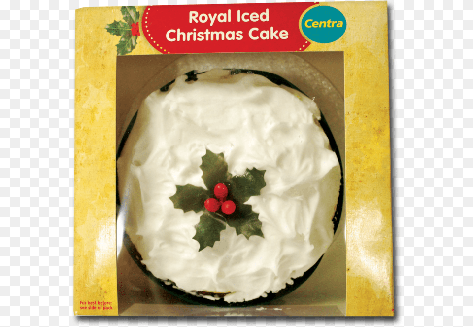 Centra Royal Iced Christmas Cake Centra, Cream, Dessert, Food, Icing Free Png