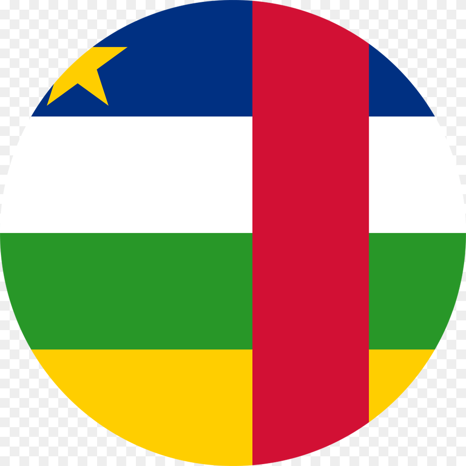 Central African Republic Flag Round Medium Central African Republic Round Png
