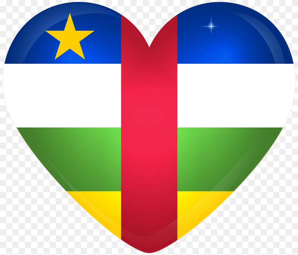 Central African Republic Large Heart, Logo Png Image