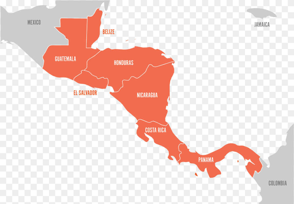 Central America Map Central Spanish Speaking Countries In Latin America, Nature, Outdoors, Land, Chart Free Transparent Png