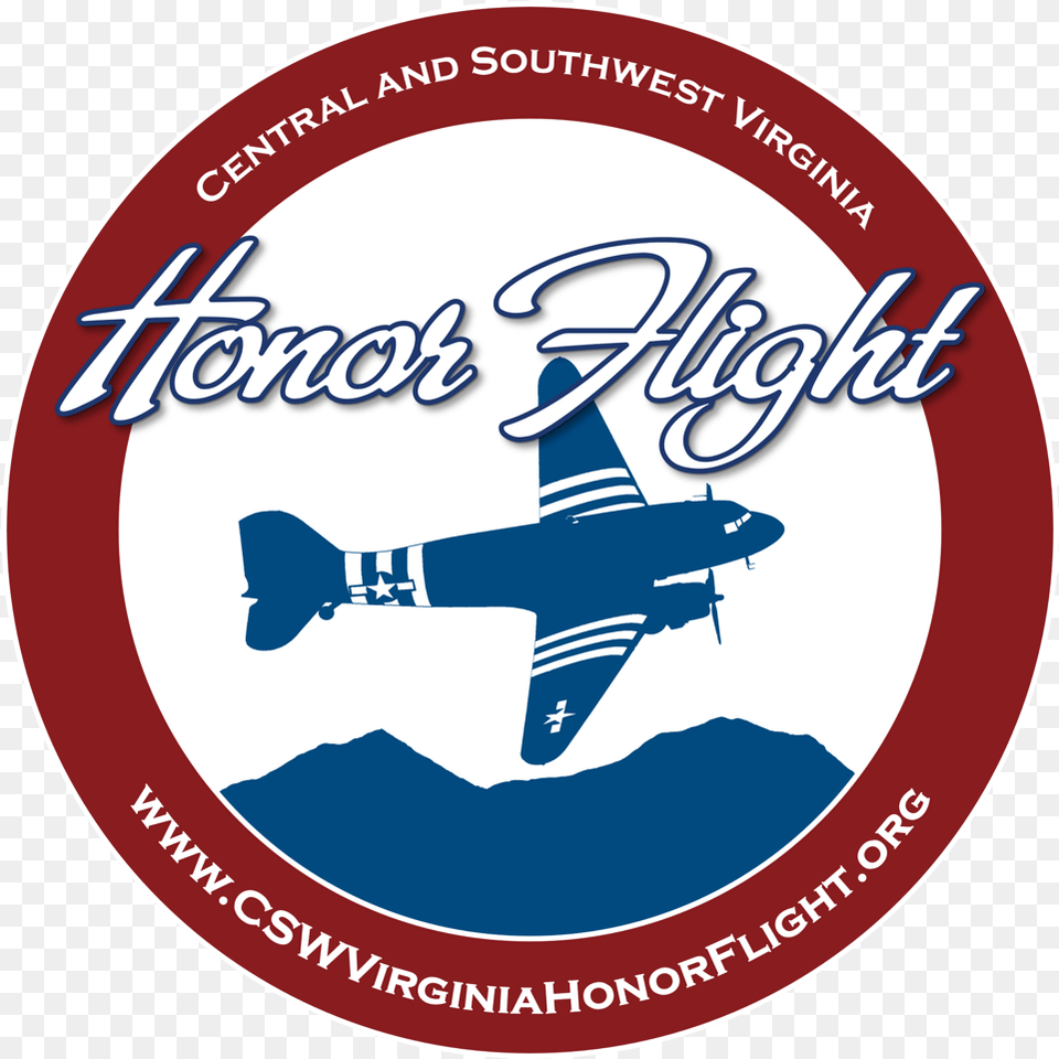 Central And Southwest Virginia Honor Flight Automotive Decal, Logo, Badge, Symbol, Aircraft Png