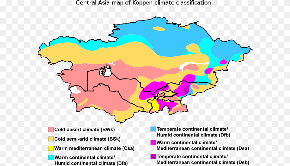 Central Asia Map Of Kppen Climate Classification Mediterranean Climate Of Asia, Chart, Plot, Atlas, Diagram Free Png