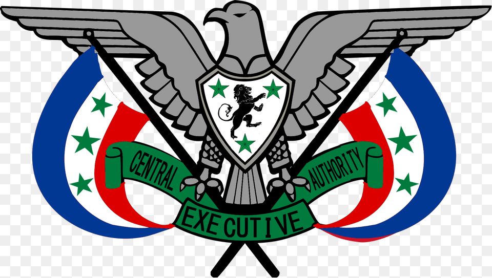 Central Executive Authority Yemen Symbol Flag, Emblem, Logo, Person, Head Png