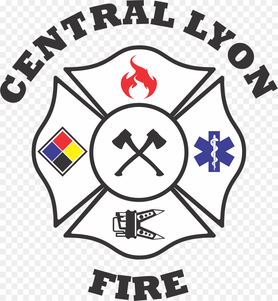 Central Lyon County Fire Logo, Emblem, Symbol, Dynamite, Weapon Png Image