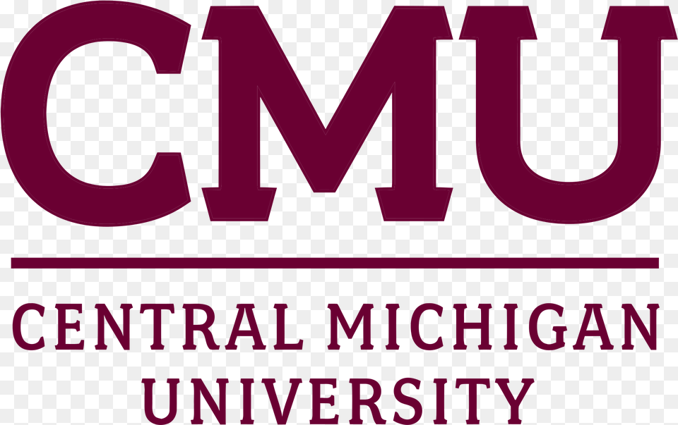 Central Michigan University Logo, Purple, Text Free Png