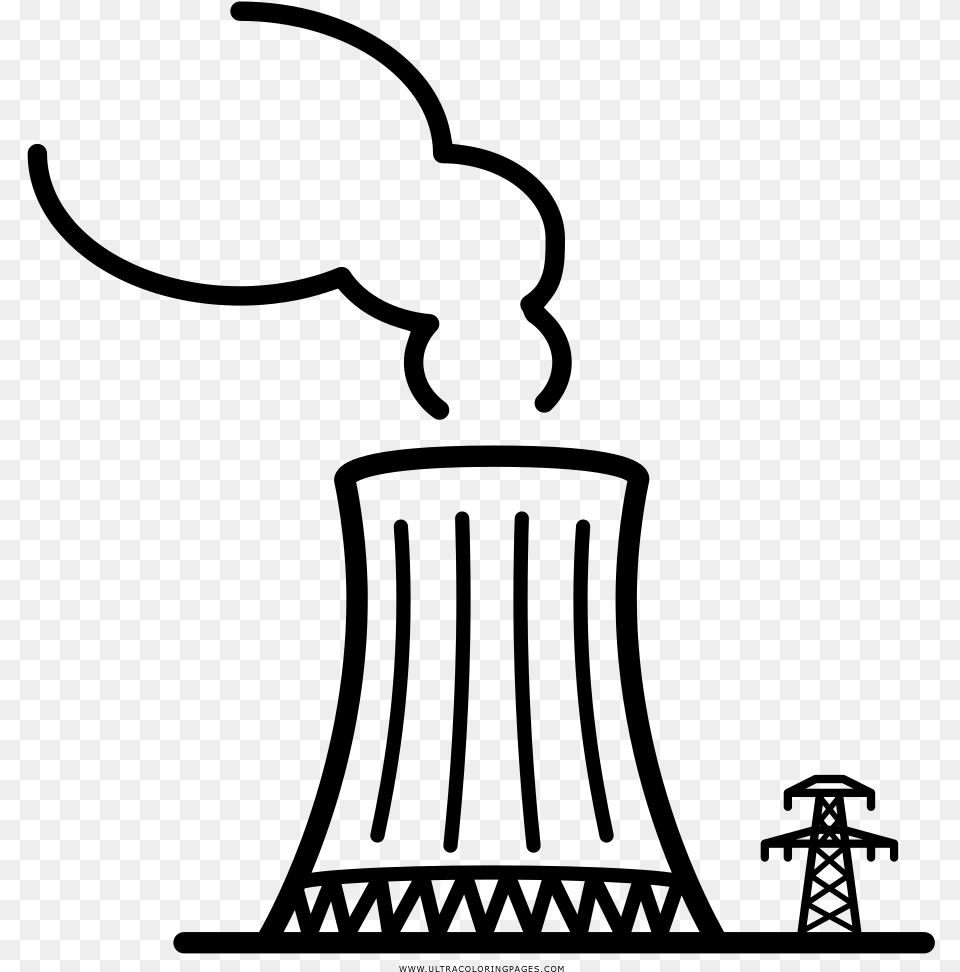 Central Nuclear Nuclear Power Plant Icon, Gray Free Png Download