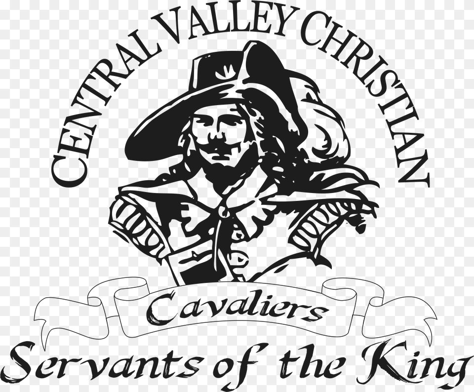 Central Valley Christian Cavaliers, Clothing, Hat, Logo, Person Png